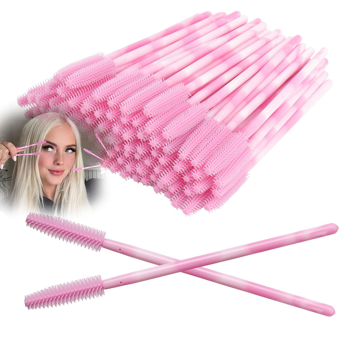 SANARITA dual-color handle for precise lash application and comfortable grip.