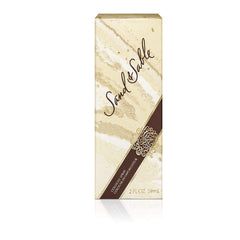 Sand & Sable scent profile featuring jasmine, gardenia, and peach for balanced sweetness.