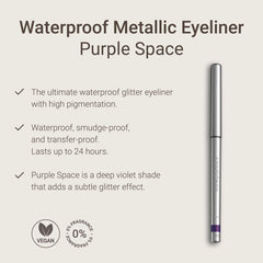 Sandstone Scandinavia delineador morado metálico para aplicación suave y uniforme.