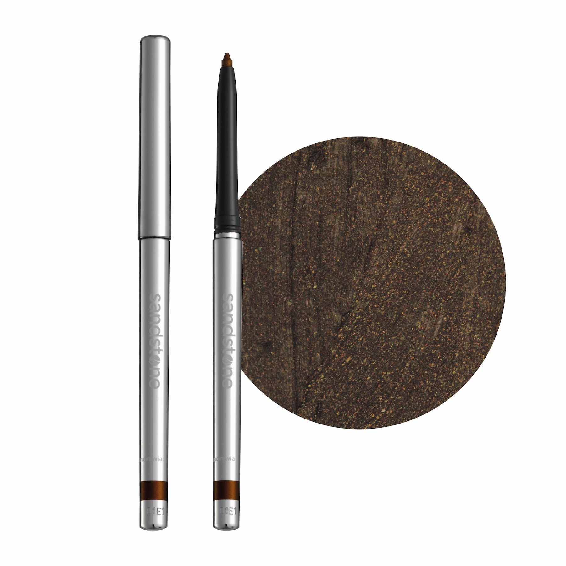 Sandstone Scandinav ia lapiz-delineador-ojos-metalico-marron acabado duradero para definicion suave