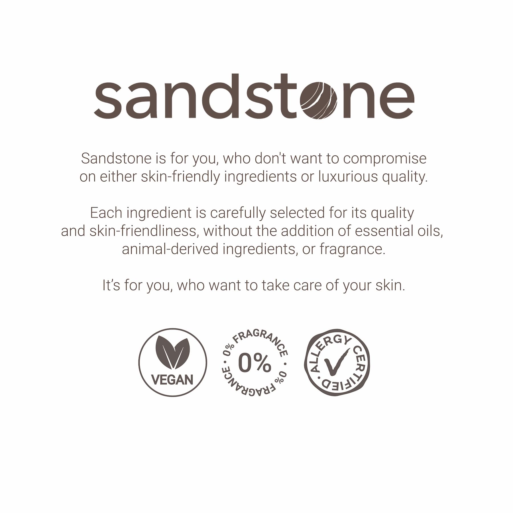 Sandstone Scandinavia Mascara con prueba de alergias para mayor comodidad.