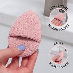 S&T INC. Face Scrubber with Finger Pocket eases around nose and eyes.