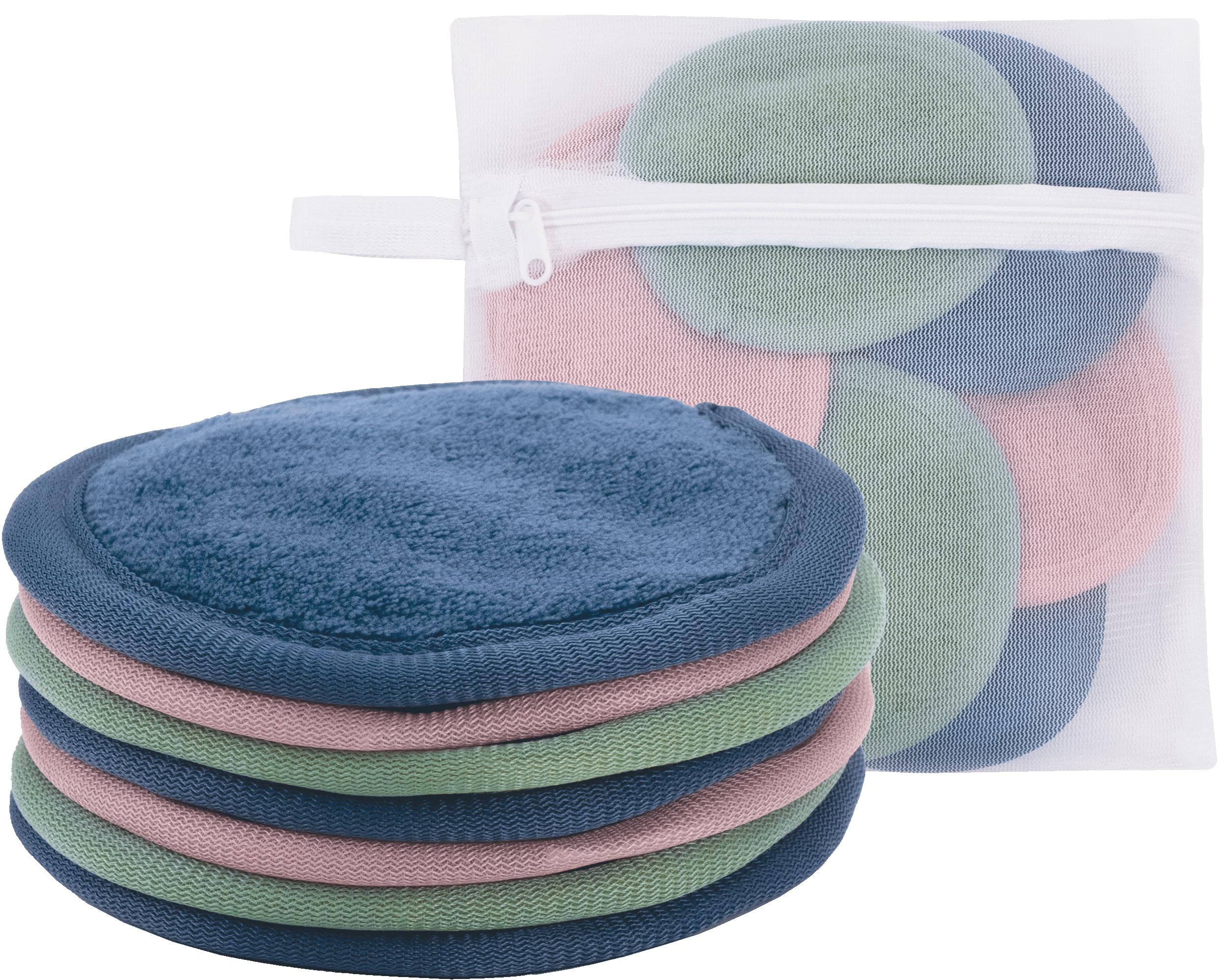 S&T INC. makeup remover pads, 4-inch diameter, gentle cleansing.