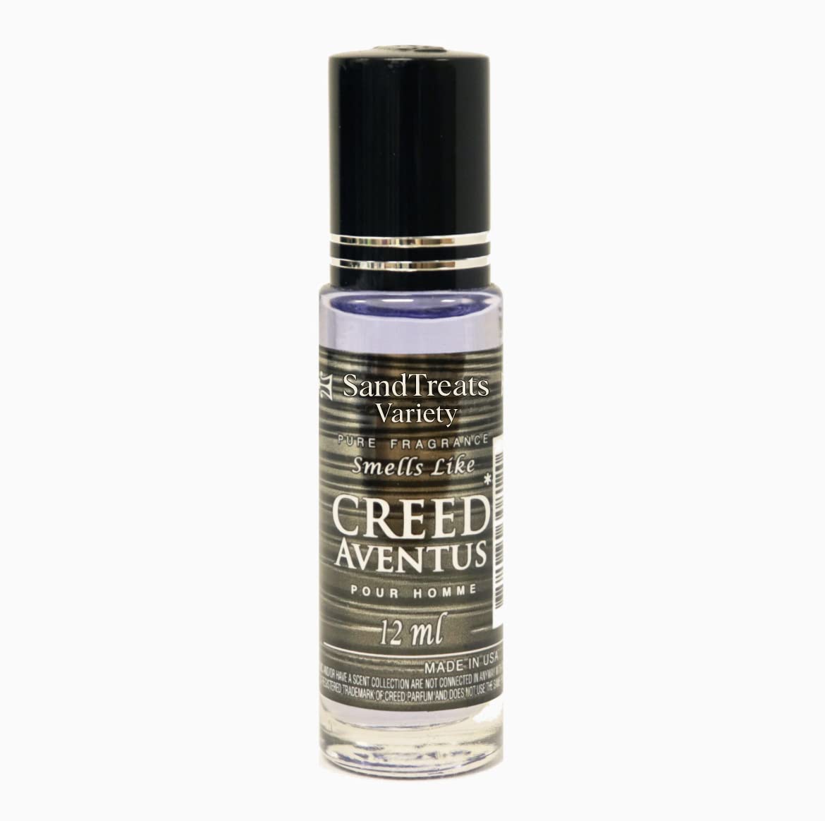 SandTreatsVariety Creed Aventus roll-on oil highlighting blackcurrant for a rich aroma.
