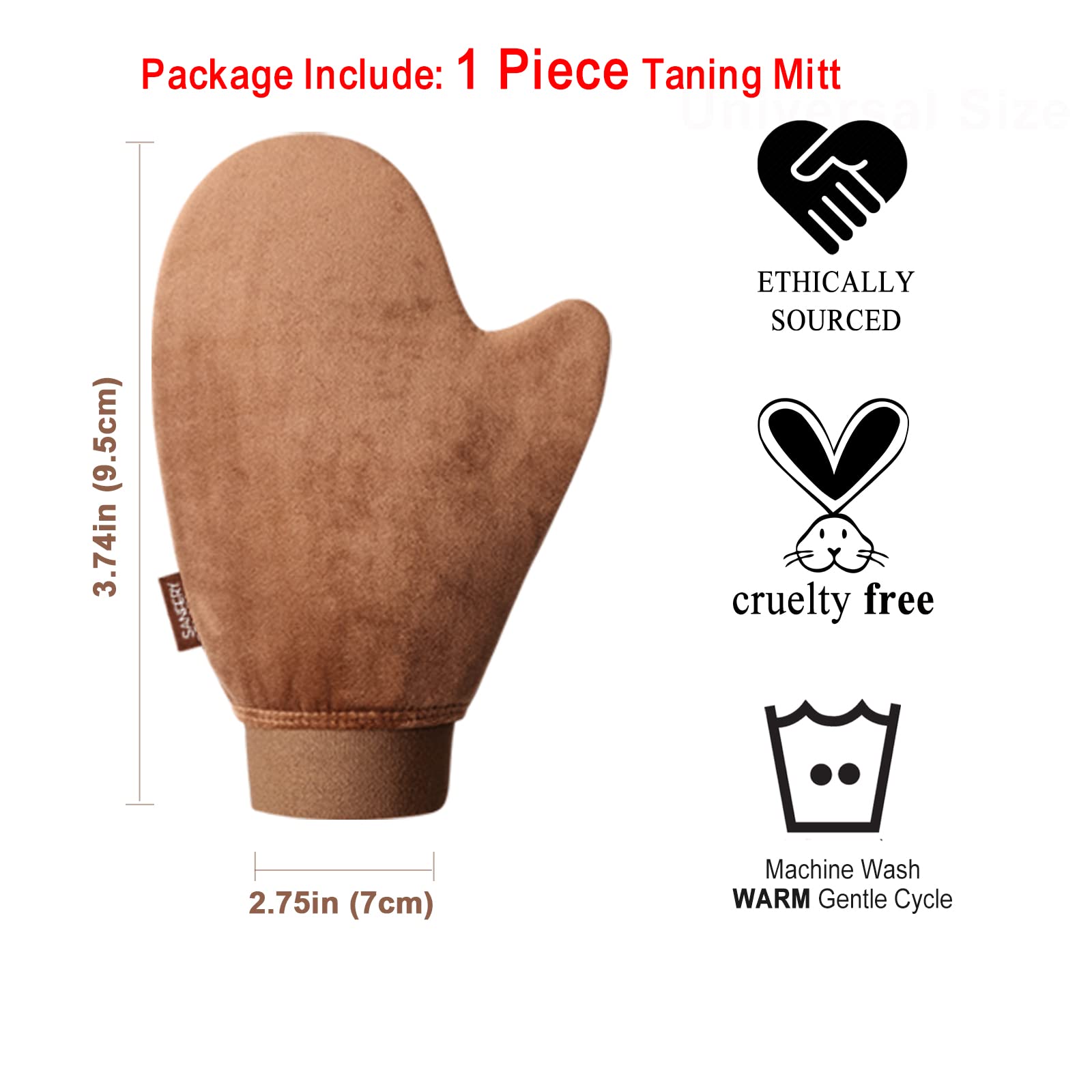 Sanfery mitt features durable stitching and premium materials for longevity.