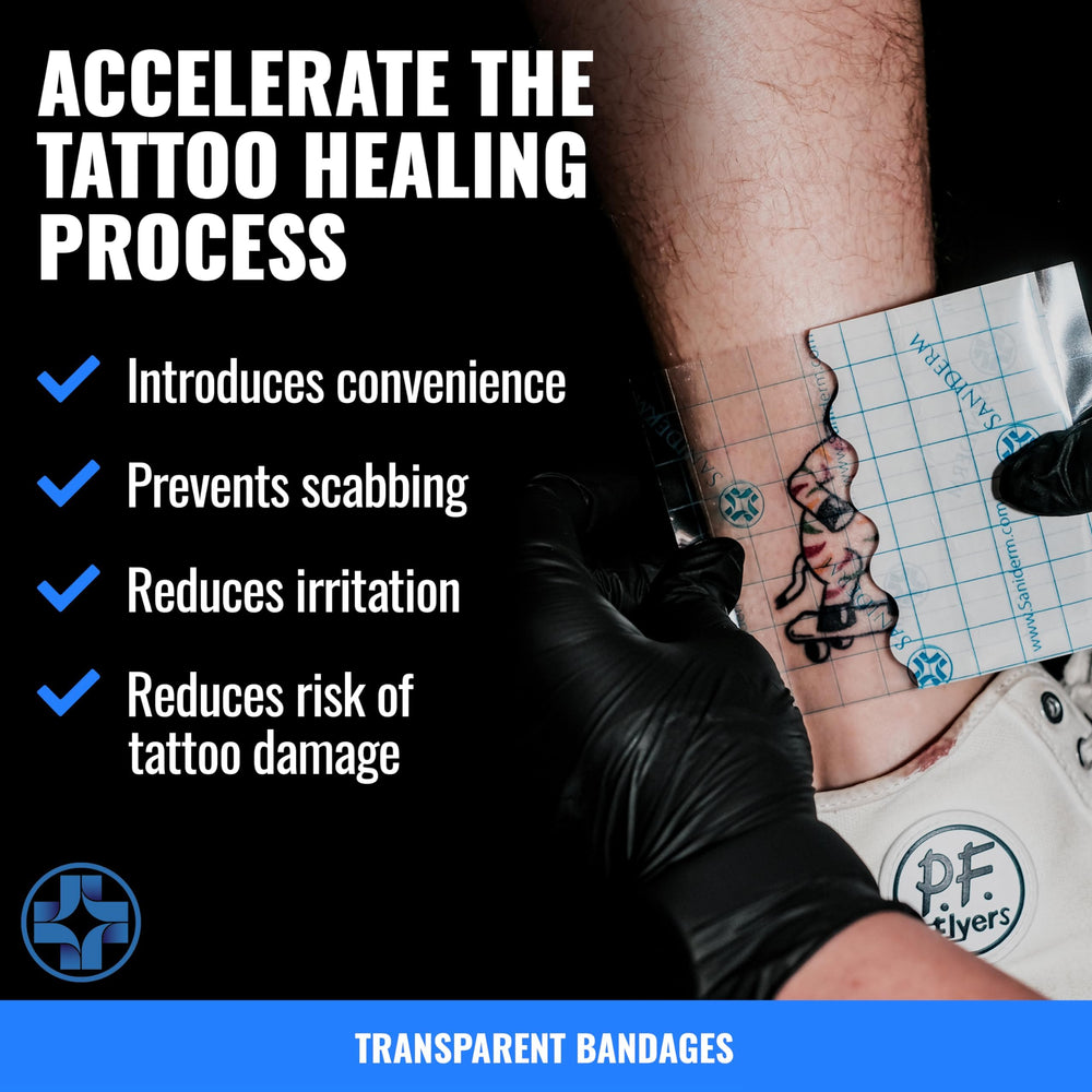 Saniderm latex-free tattoo bandage suitable for sensitive skin
