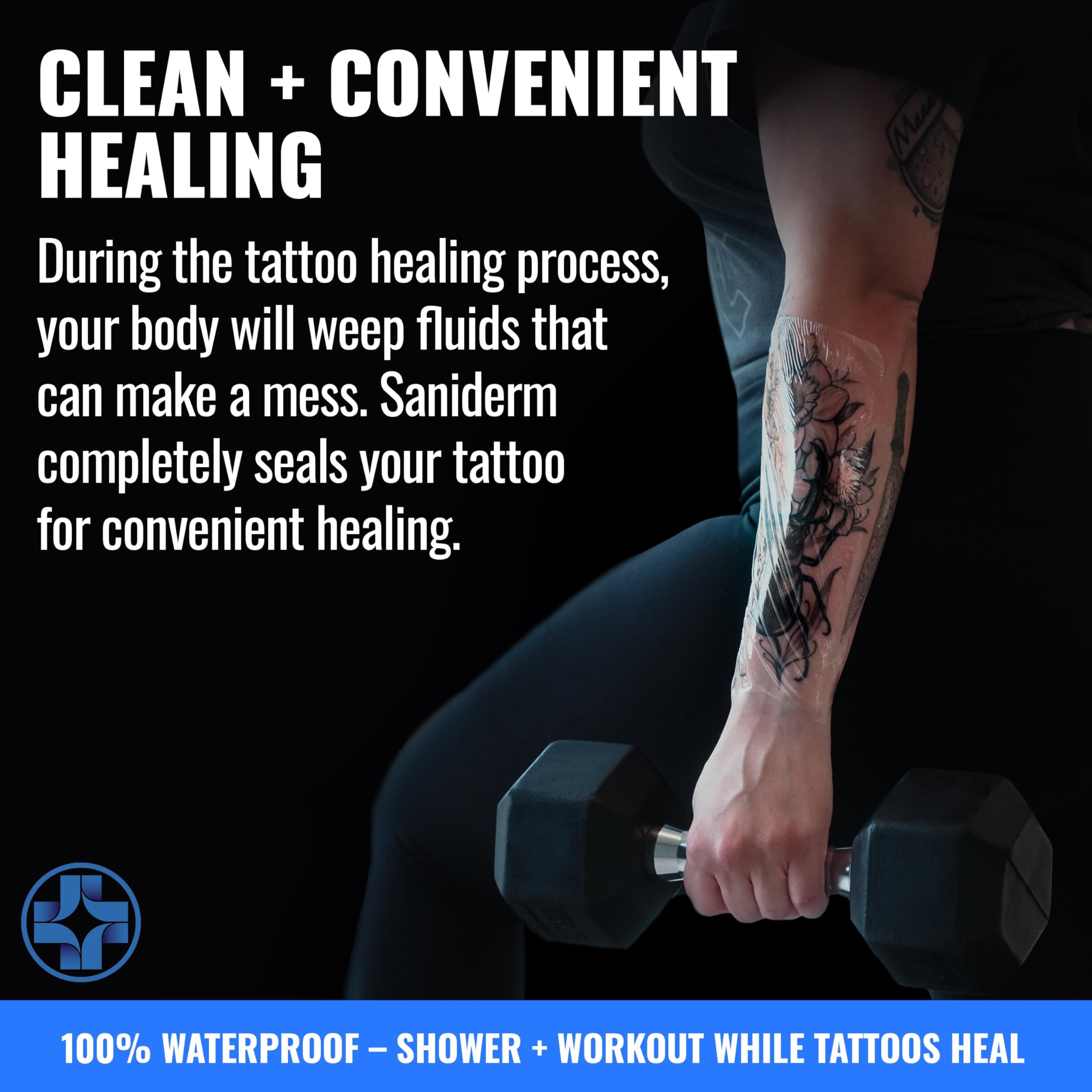 Saniderm bandage staying in place during showering