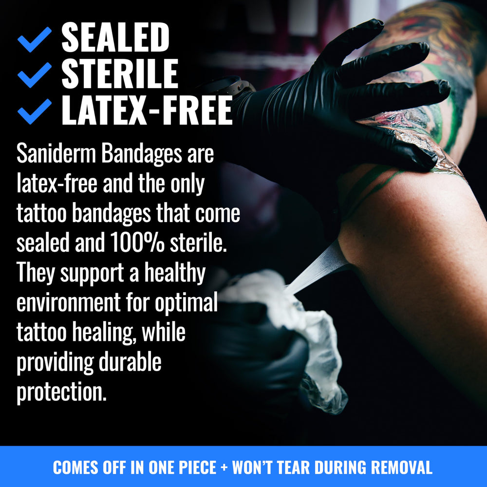 Saniderm Flex bandage uses durable polyurethane for lasting coverage.