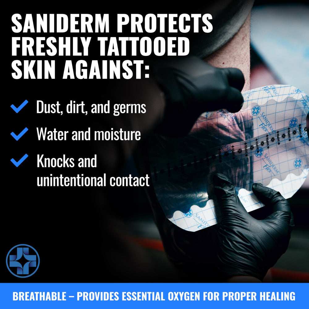 Saniderm Flex bandage ideal for high-movement areas.