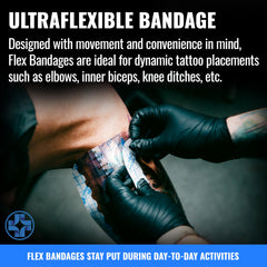 Saniderm Flex bandage is waterproof and shower-safe during healing.