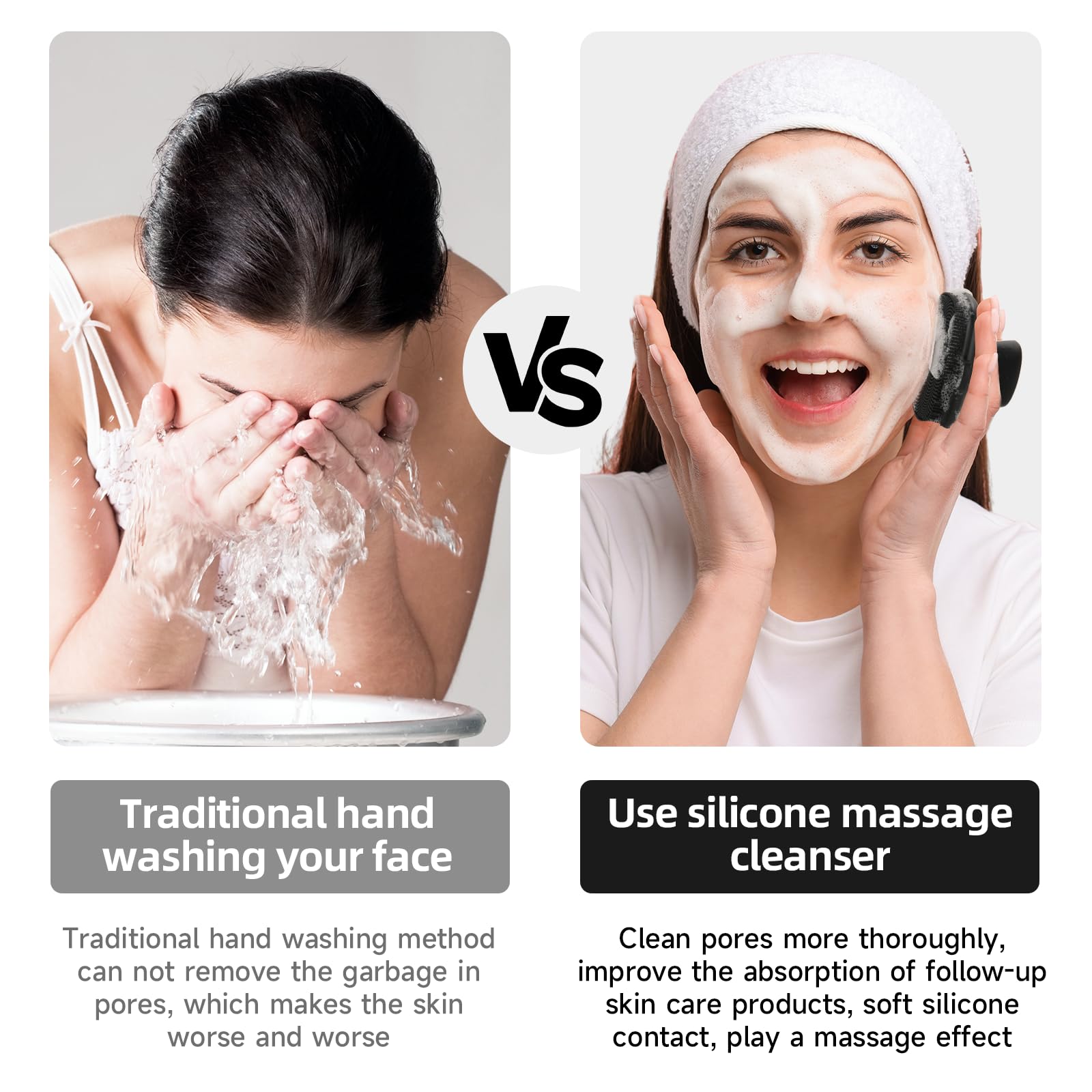 Portable SANLESS face scrubber ideal for travel and gym bags