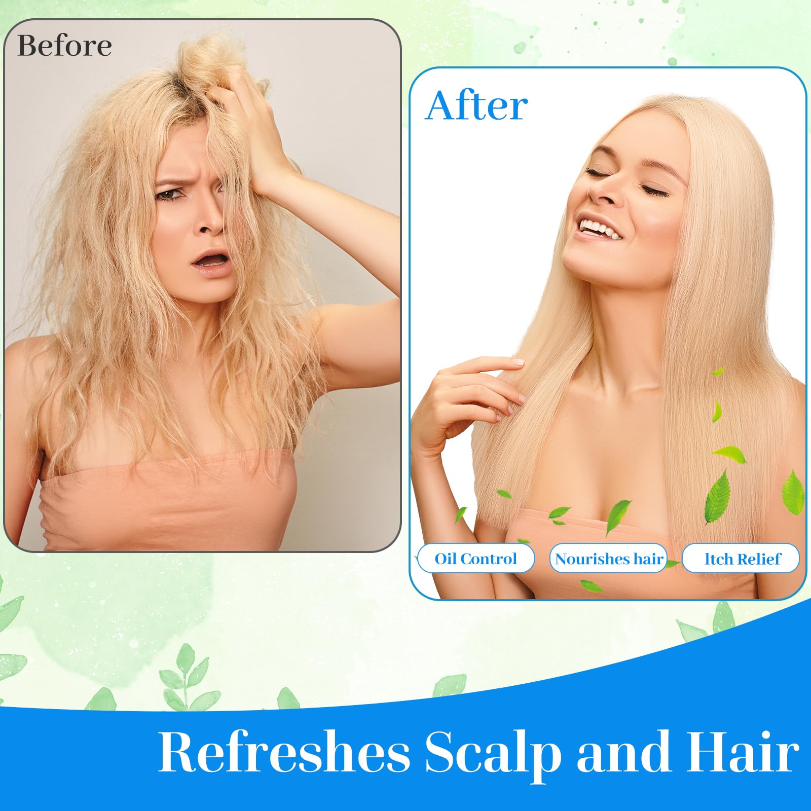 SANPUK waterless shampoo cap closeup shows gentle formula for sensitive scalps.