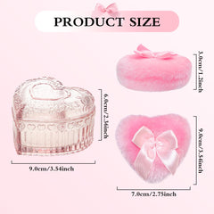 SansaiEco Love crystal glass jar stores puff with vanity appeal