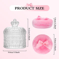 Sansaieco soft plush powder puff provides gentle, skin-friendly application.