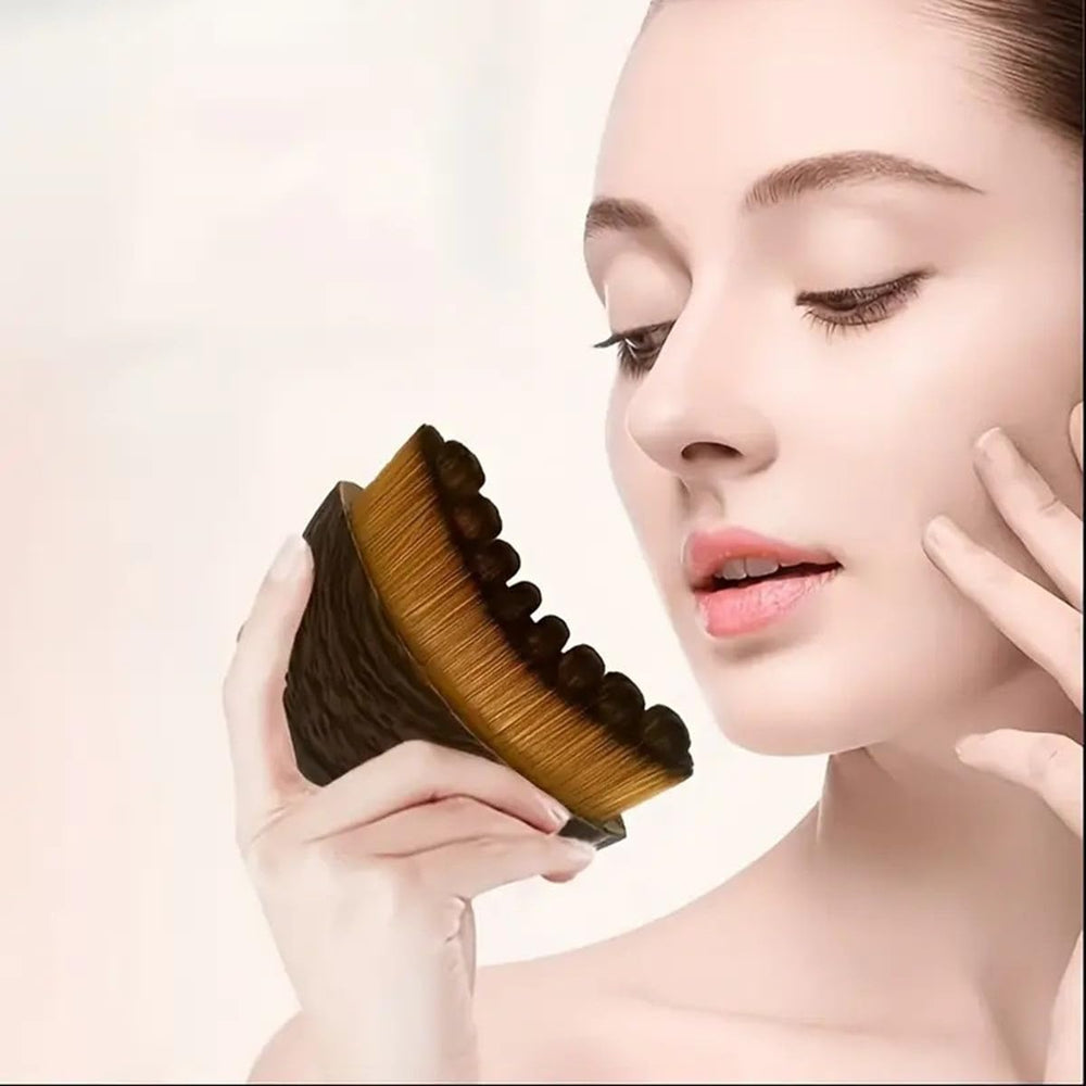 Sansheng lymphatic contour brush angled-handle reaching facial curves