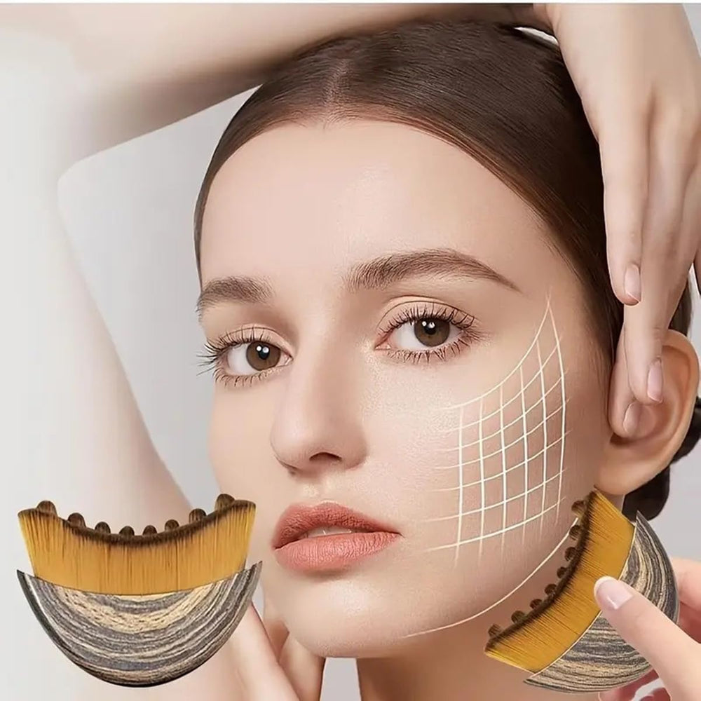 Sansheng Lymphatic Contour Brush at-home spa-like routine in minutes