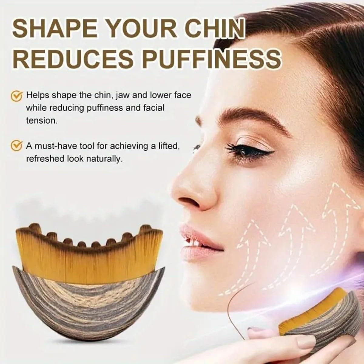 Sansheng Lymphatic Contour Brush enhances serum absorption for brighter skin