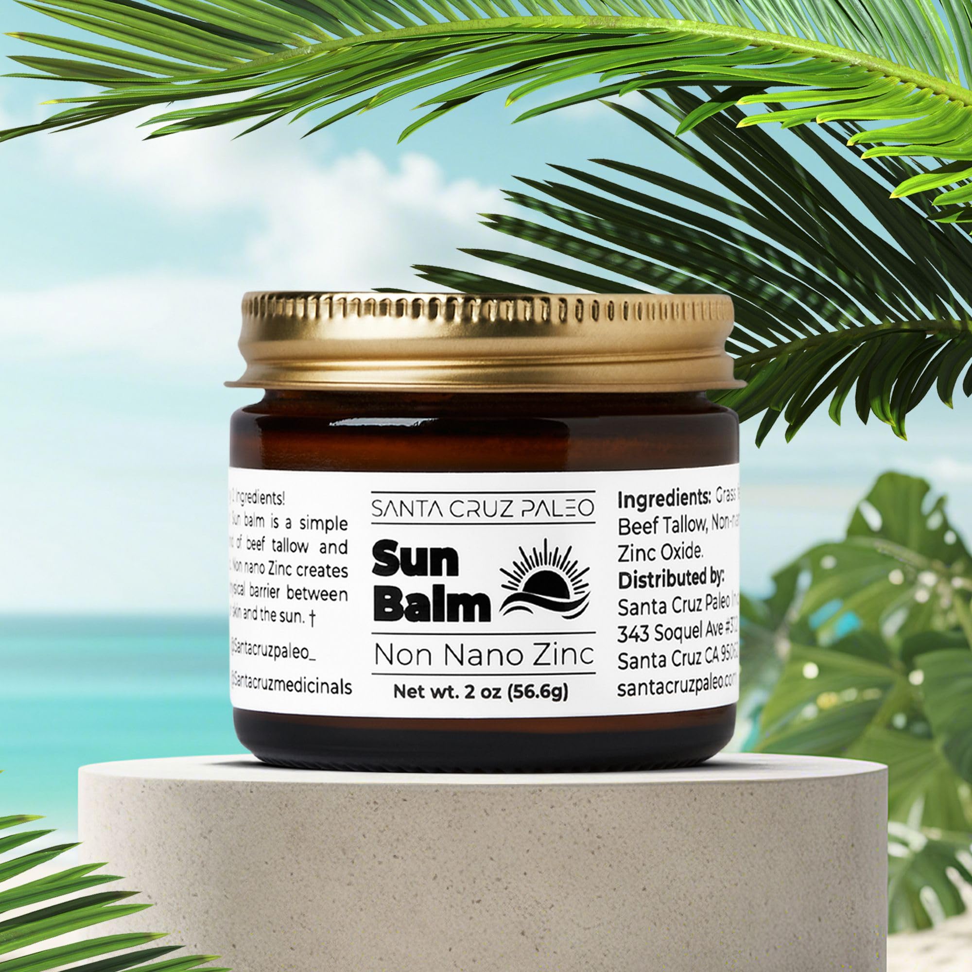 Santa Cruz Paleo Balsamo grasa de res, protección mineral natural.