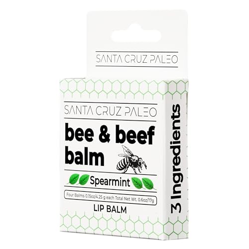 Santa Cruz Paleo bálsamo labial, textura estable para altas temperaturas.