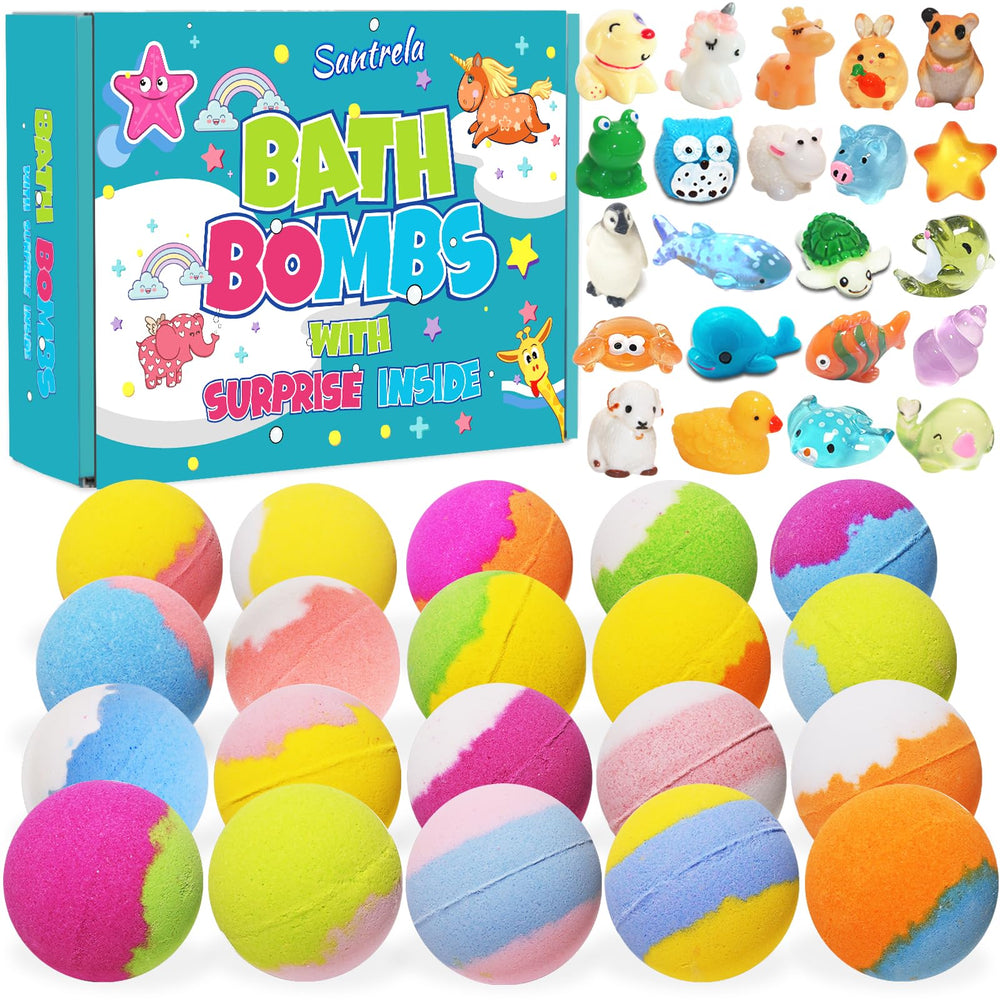Santrela bomba de baño para niños con sorpresa dentro.