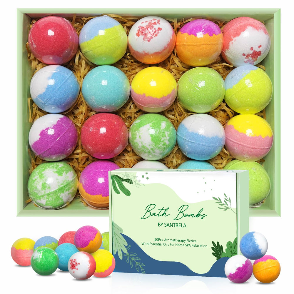 Santrela bombas de baño coloridas para una experiencia relajante en casa