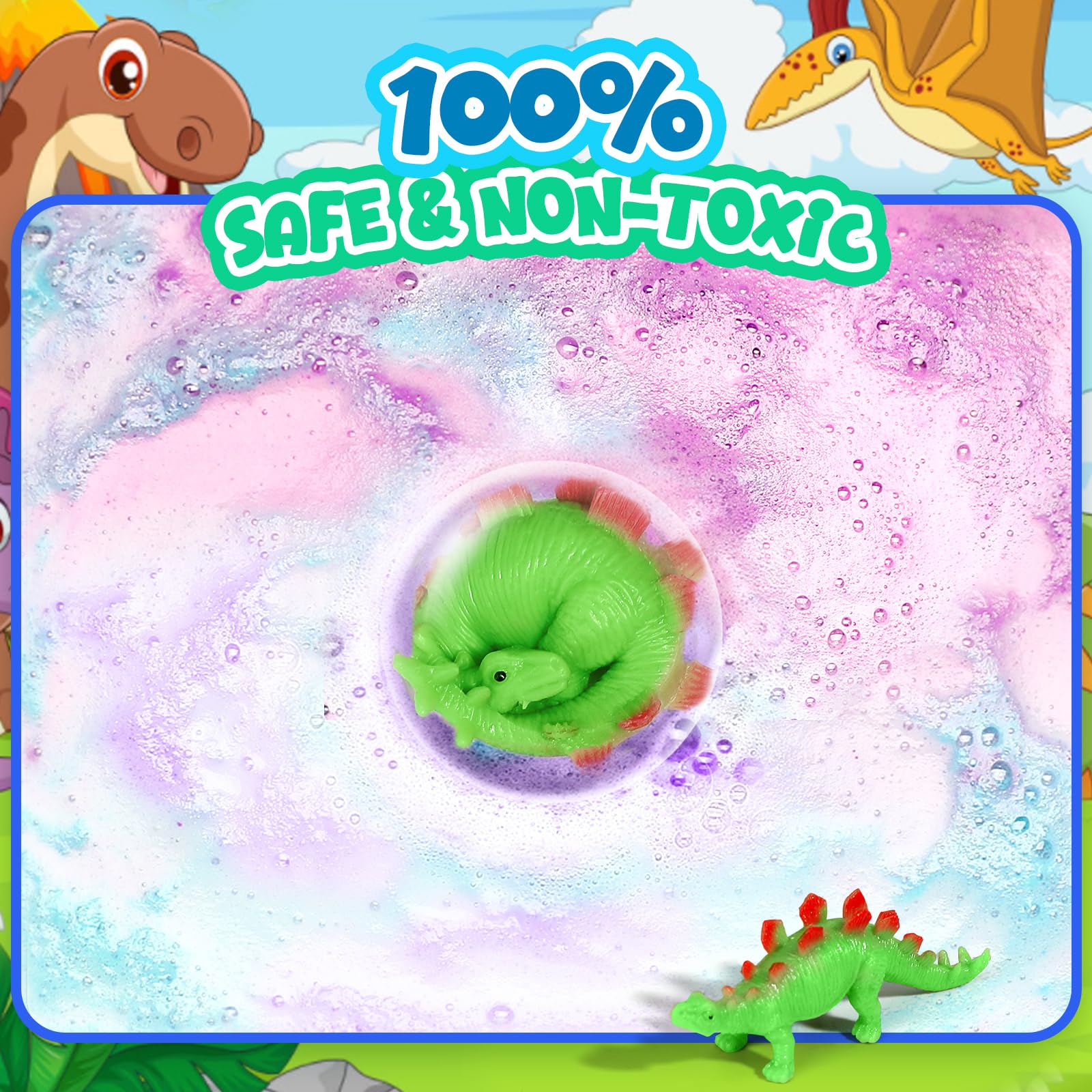 Juguete dinosaurio incluido para juego temprano.