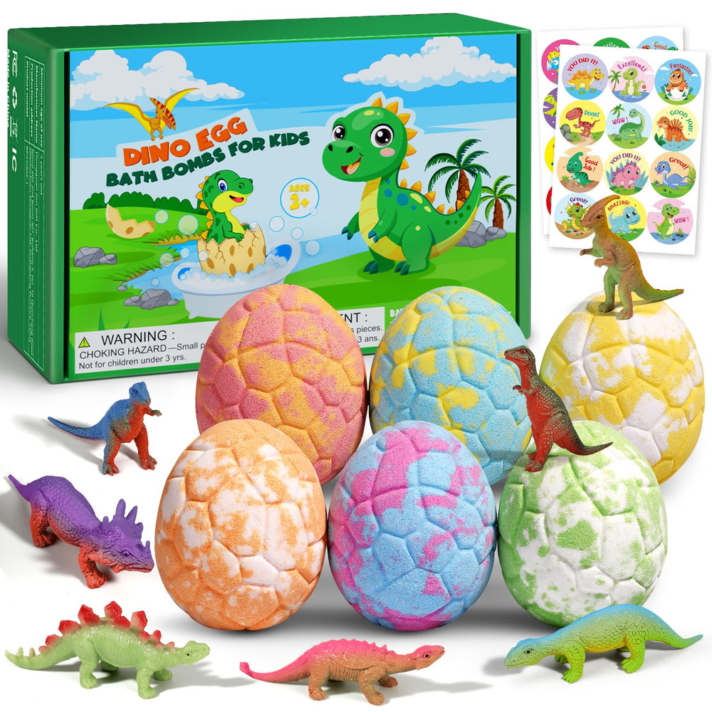 Sanyi bomba de baño con dinosaurio interior, diversión segura para niños.
