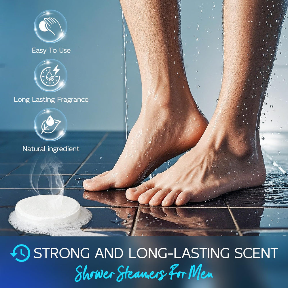 Sanyi relaxation experience with shower steamers, fragrant shower time.