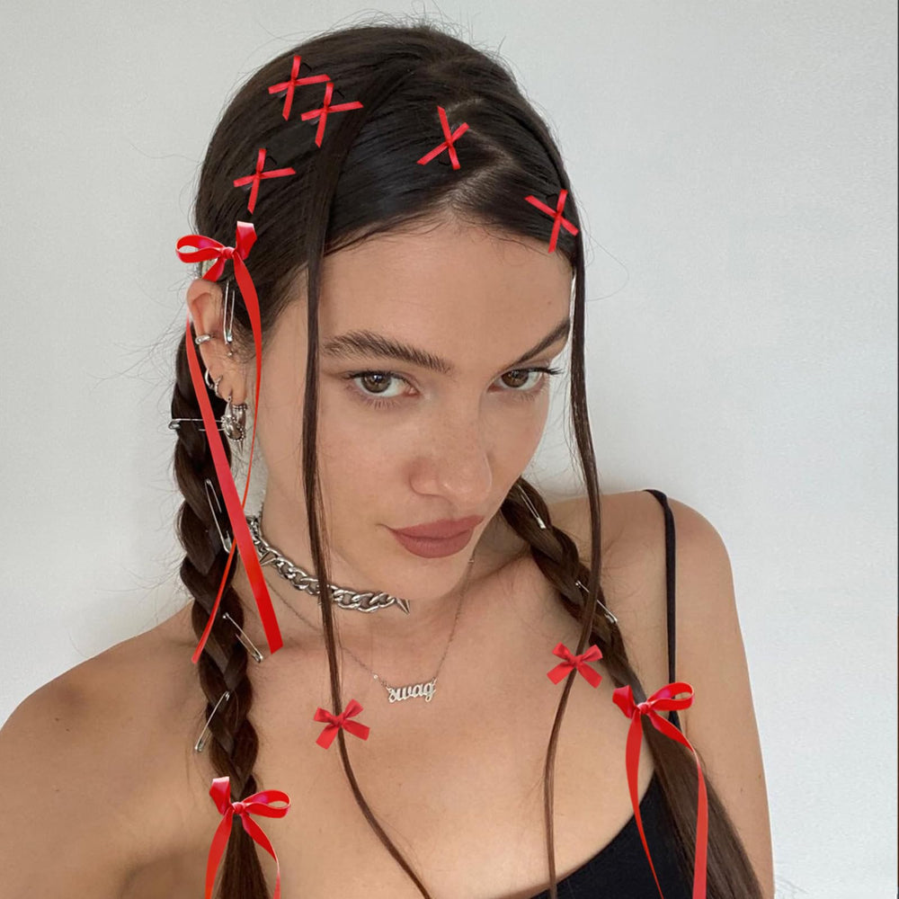SAOROPEB accesorio capilar rojo para uso diario y ocasiones especiales.