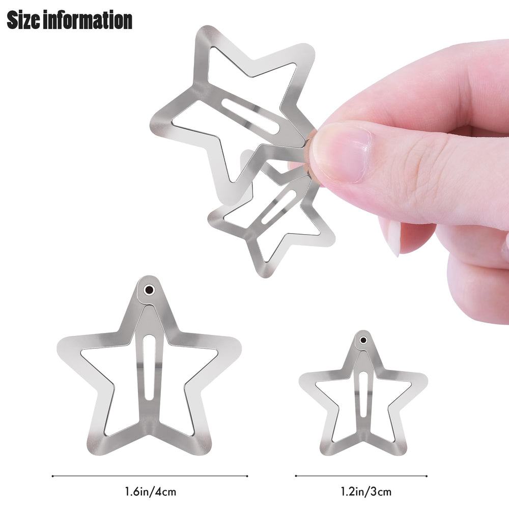SAOROPEB clip estrella de metal 1,18 pulgadas; ideal para flequillo y peinados diarios.