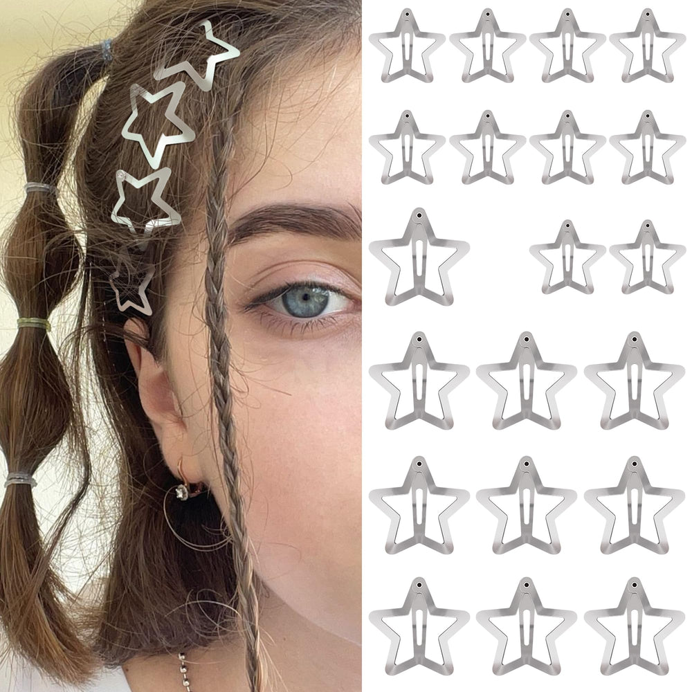 SAOROPEB clip estrella de metal 1,57 pulgadas; sujeción antideslizante para cabello.
