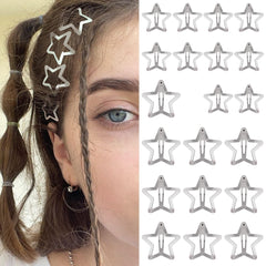 SAOROPEB clip estrella de metal 1,57 pulgadas; sujeción antideslizante para cabello.