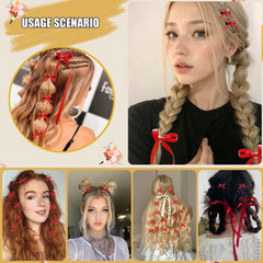 SAOROPEB lazo de cabello mini rojo, estilo 3, perfecto para cole y fiestas.