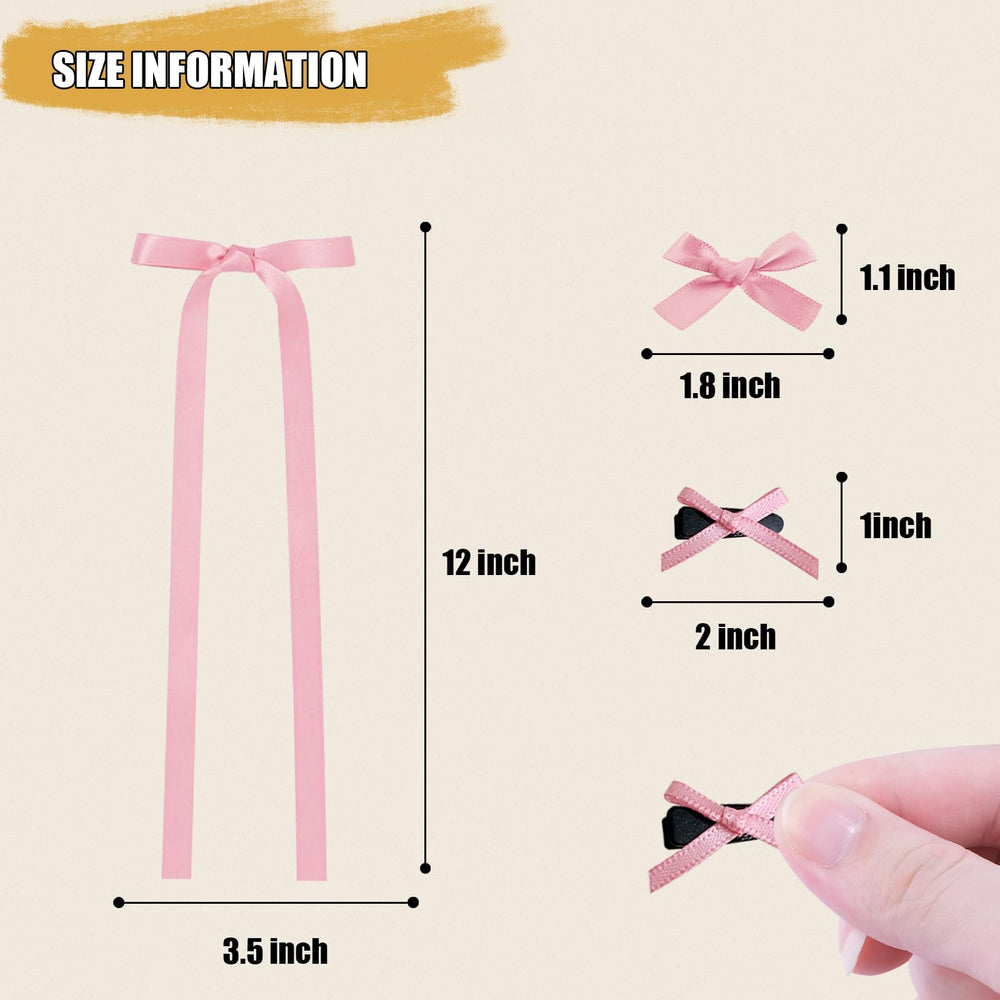 SAOROPEB black 1.57 inch mini bow clip for versatile everyday wear