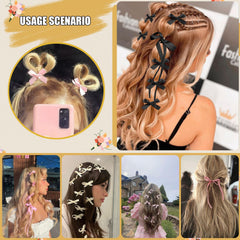 SAOROPEB pink 1.57 inch mini bow clip for playful style