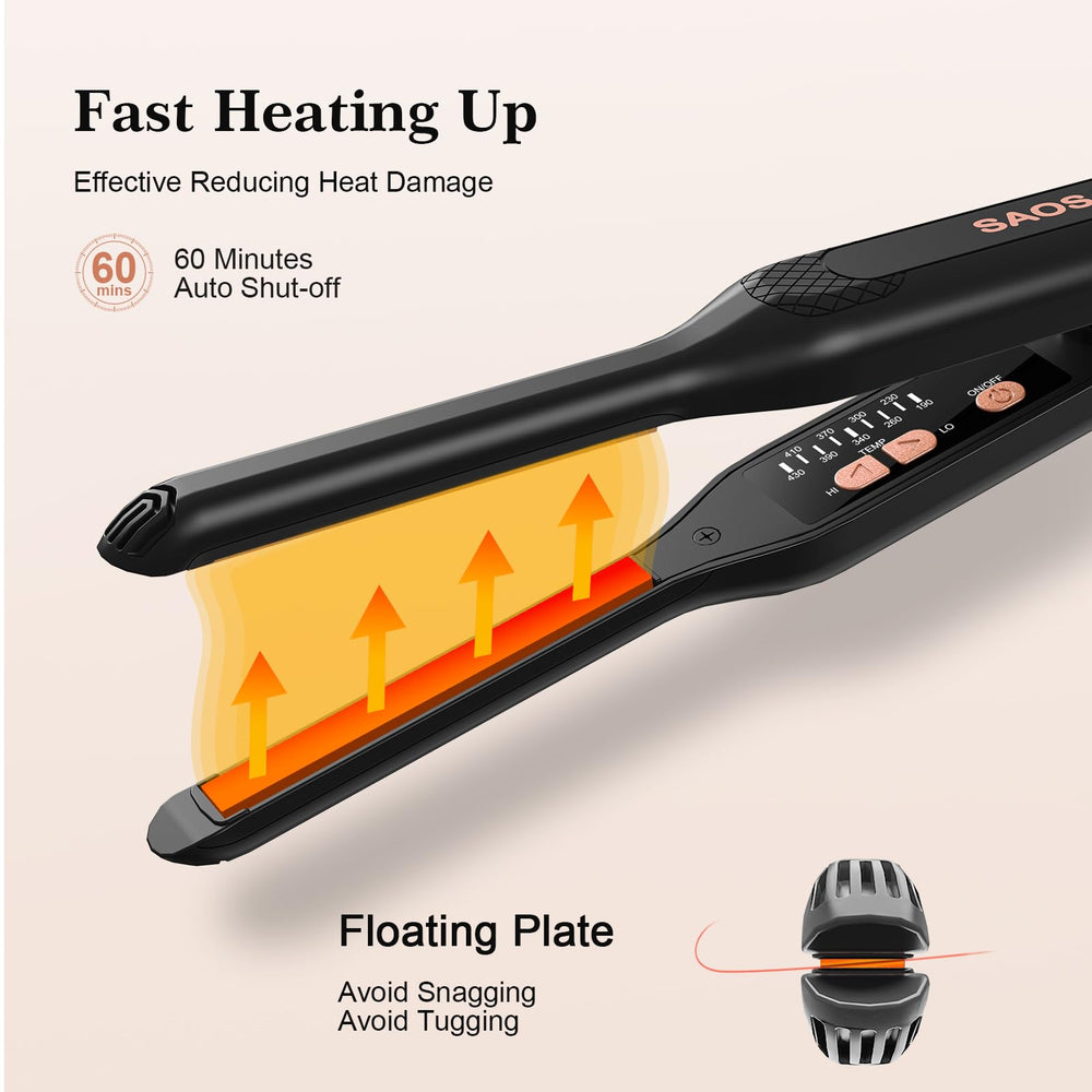 SAOSA dual voltage travel iron powers worldwide for easy touch-ups
