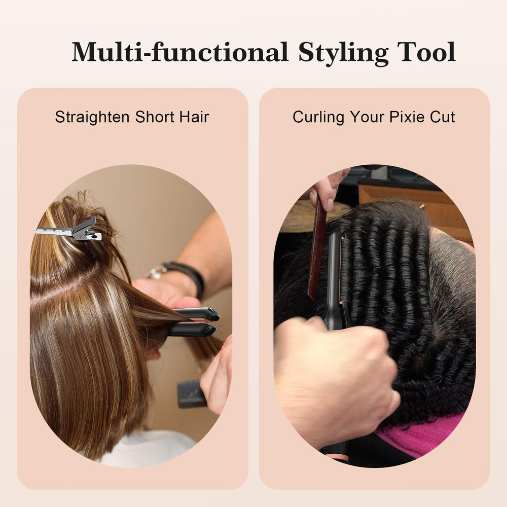 SAOSA pencil flat iron slim plate enables precise edges and baby hairs