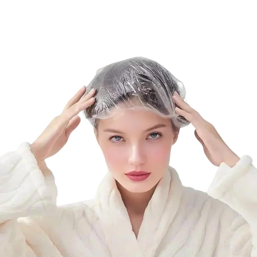 Saoyoas cap de ducha 200 piezas, protección impermeable para el cabello durante la ducha.