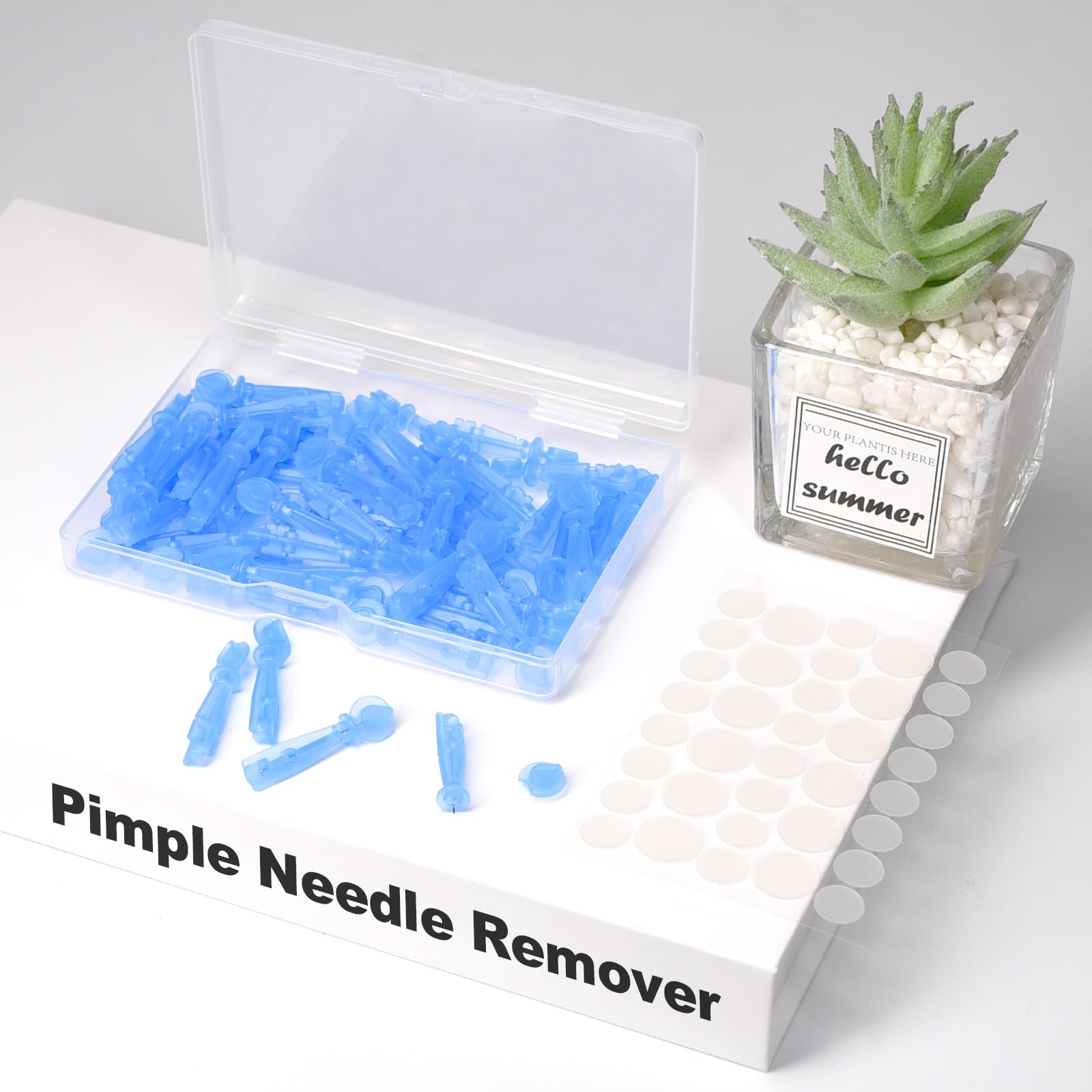 Sarini acne patches close-up highlighting patch-based support for blemish management.