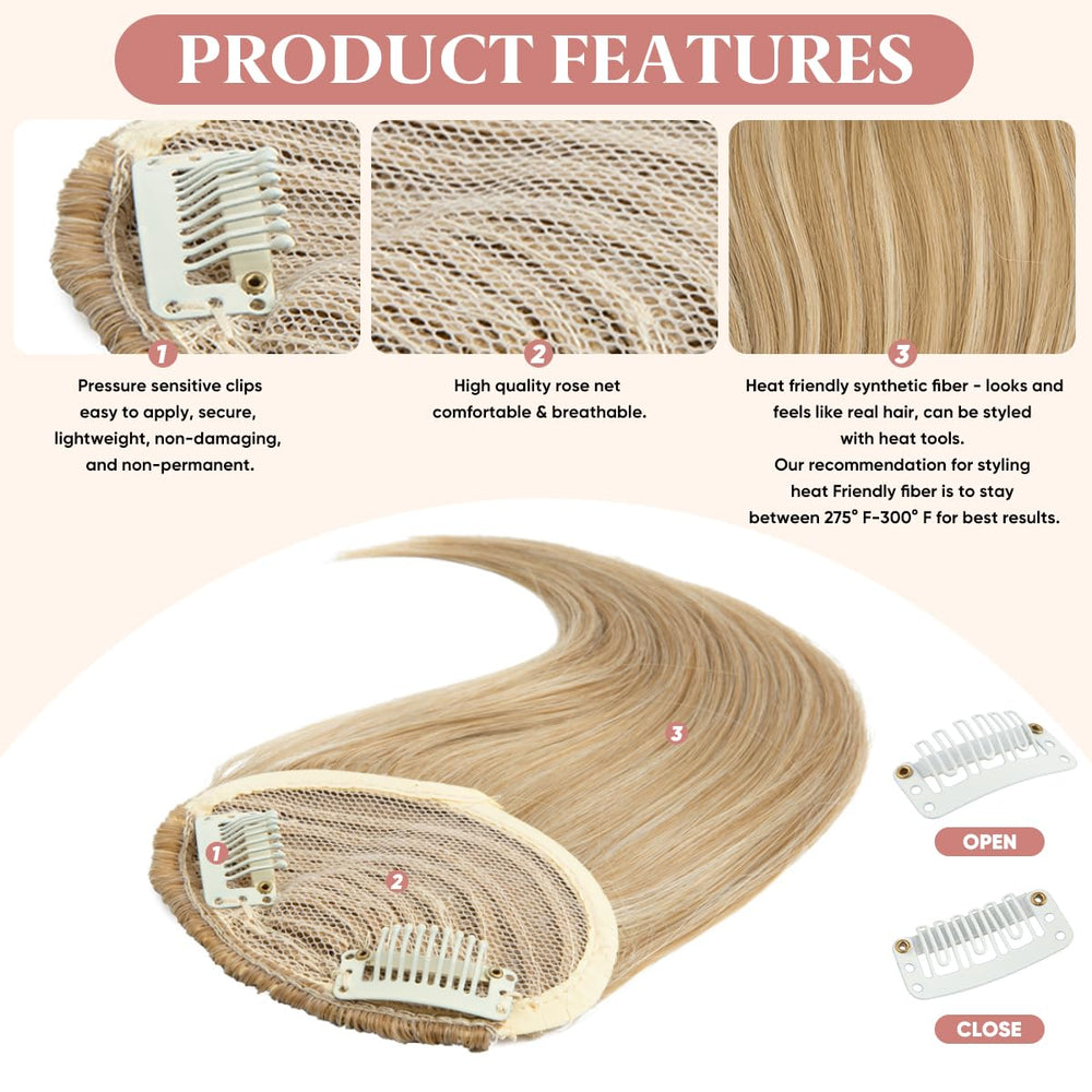 SARLA clip-in application shows easy fringe styling