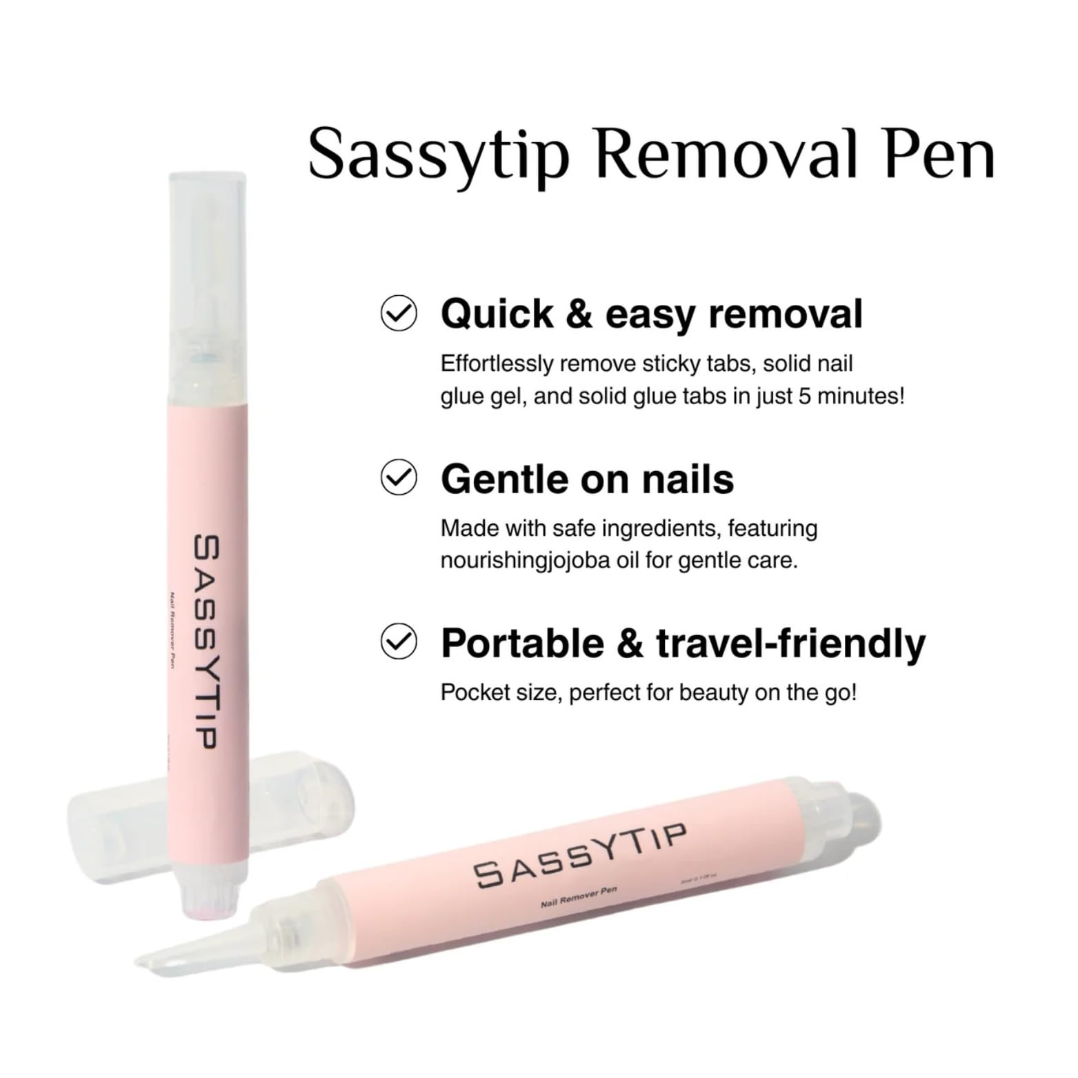 SASSYTIP damage-free nail removal avoids scraping.