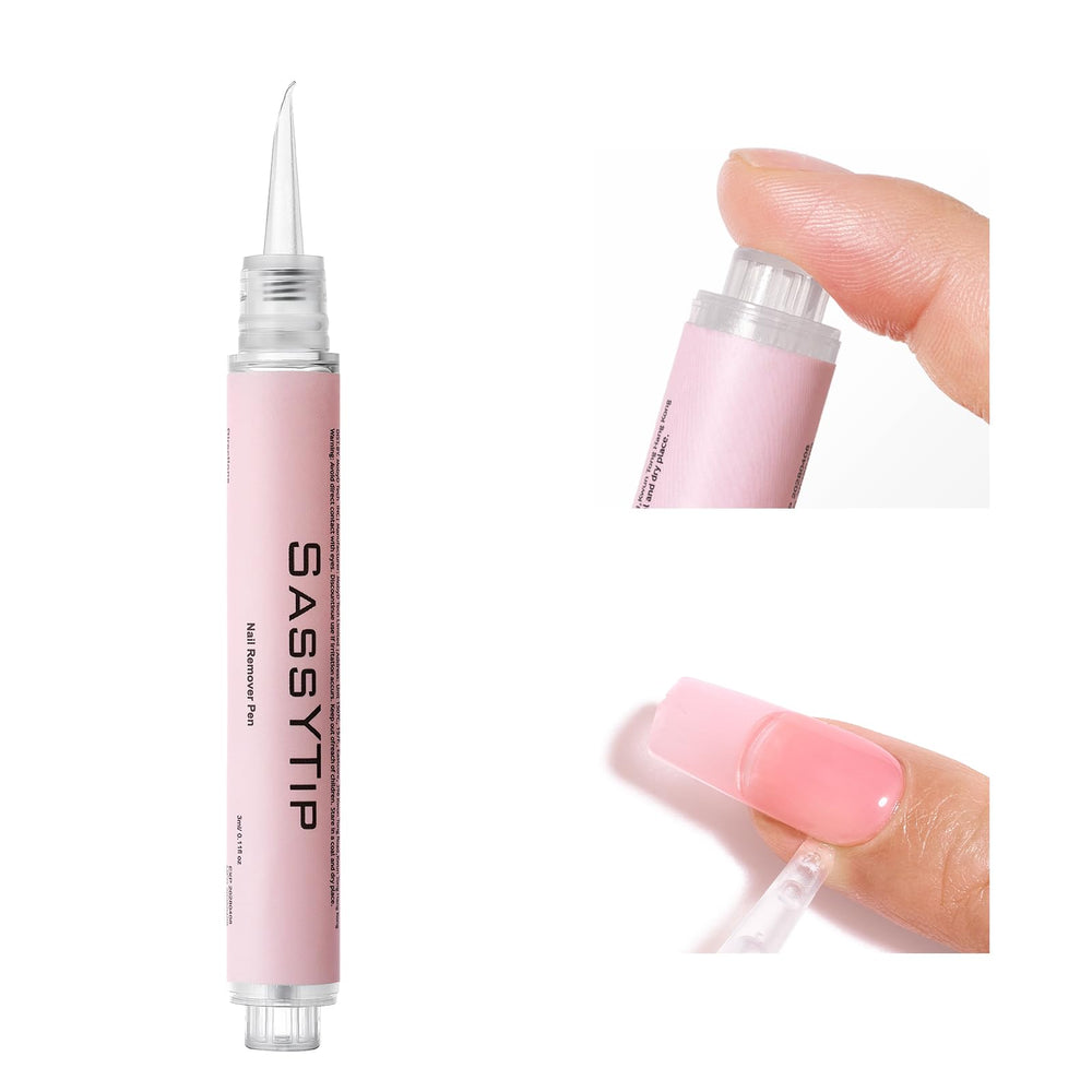 SASSYTIP nail glue remover pen click design for precise, mess-free removal.