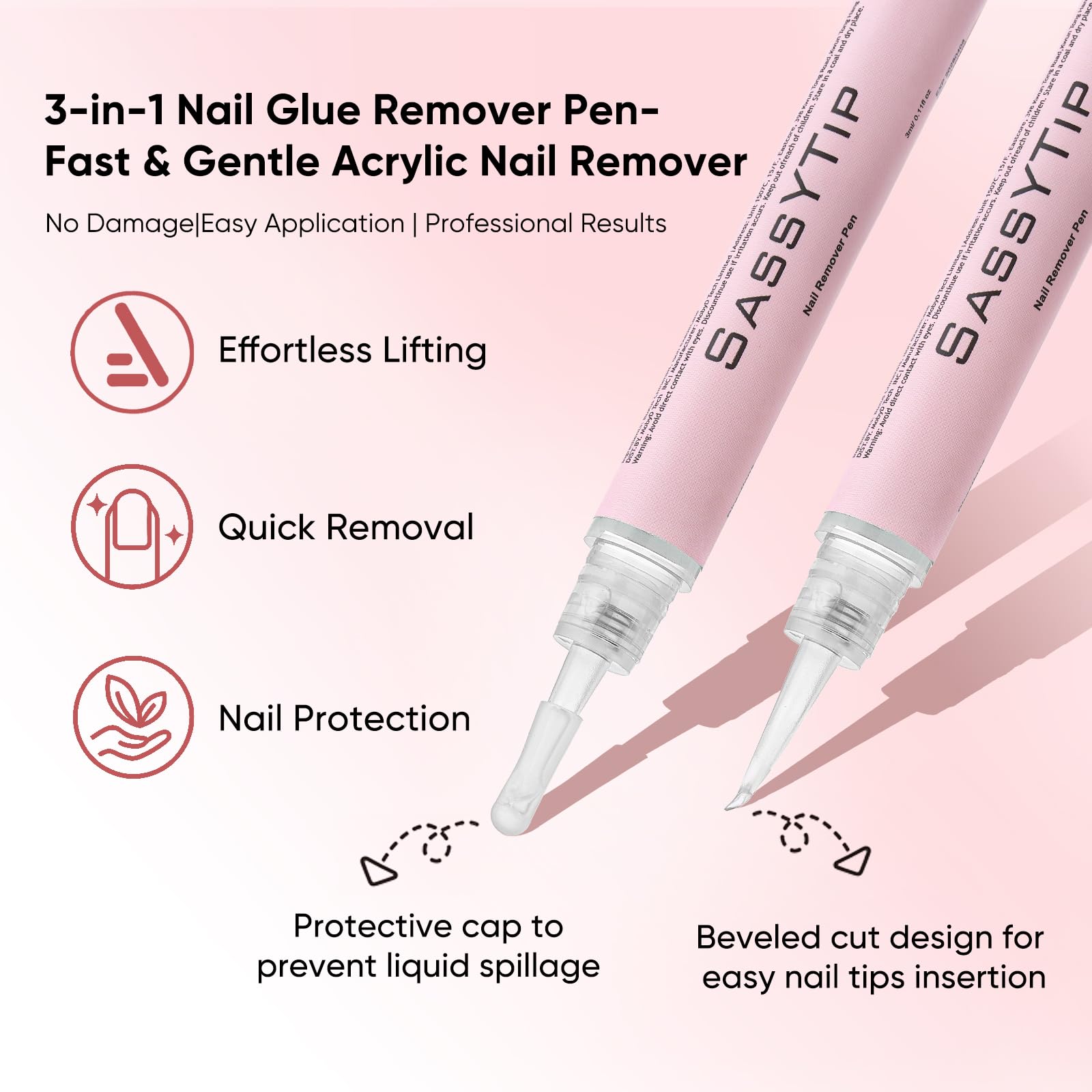 SASSYTIP portable travel-size remover pen shown for on-the-go use.