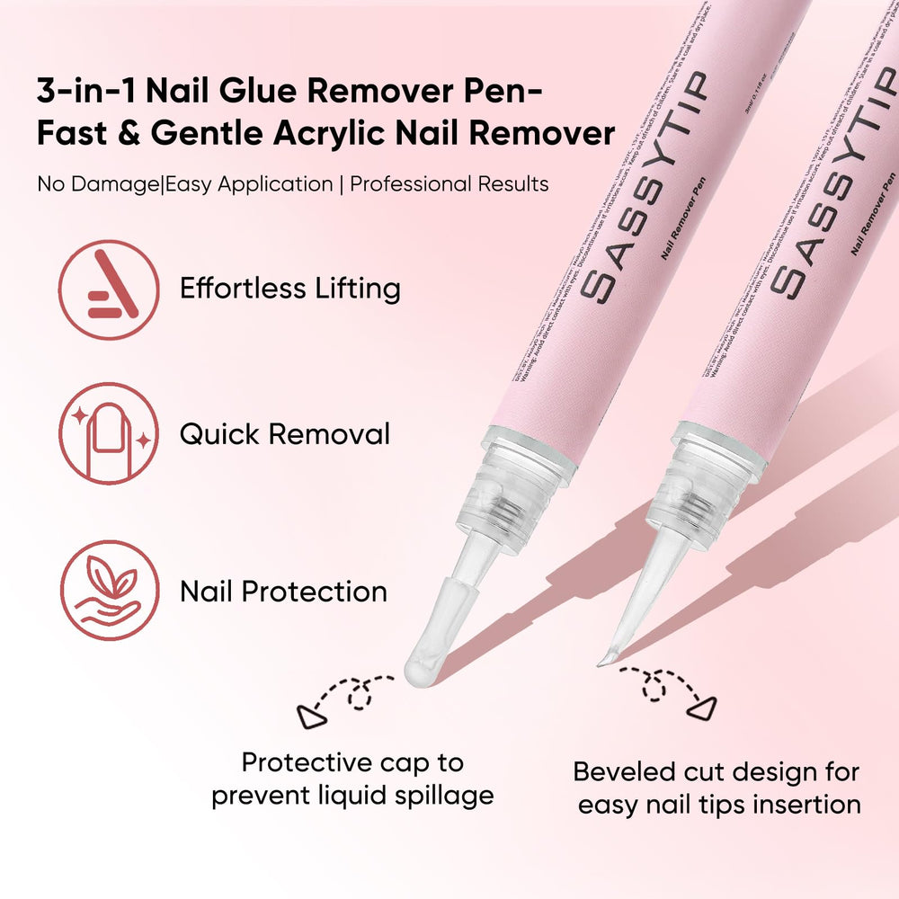SASSYTIP portable travel-size remover pen shown for on-the-go use.