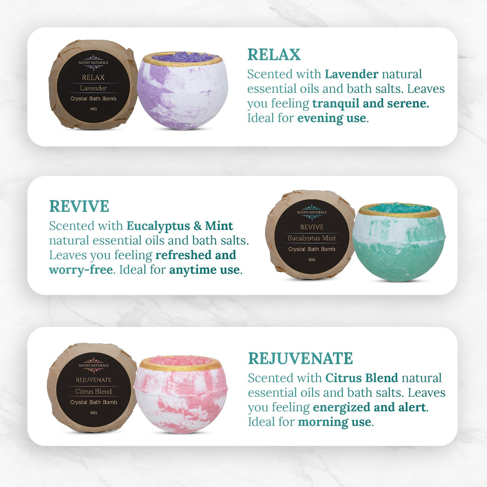Satavi Naturals citrus bath bomb providing uplifting citrus scent