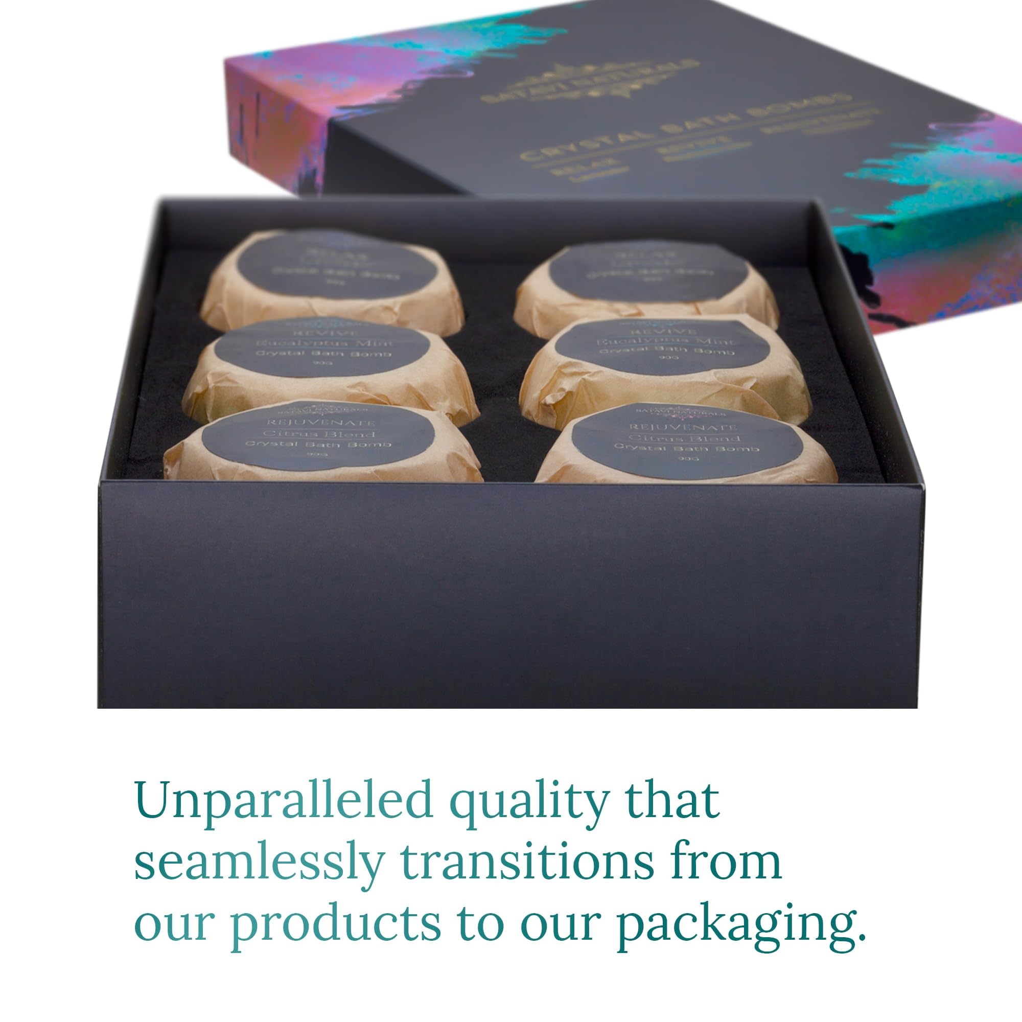 Satavi Naturals lavender bath bomb releasing calming aroma