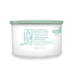SATIN SMOOTH Aloe Vera pot wax bottle—soothing formula for sensitive skin