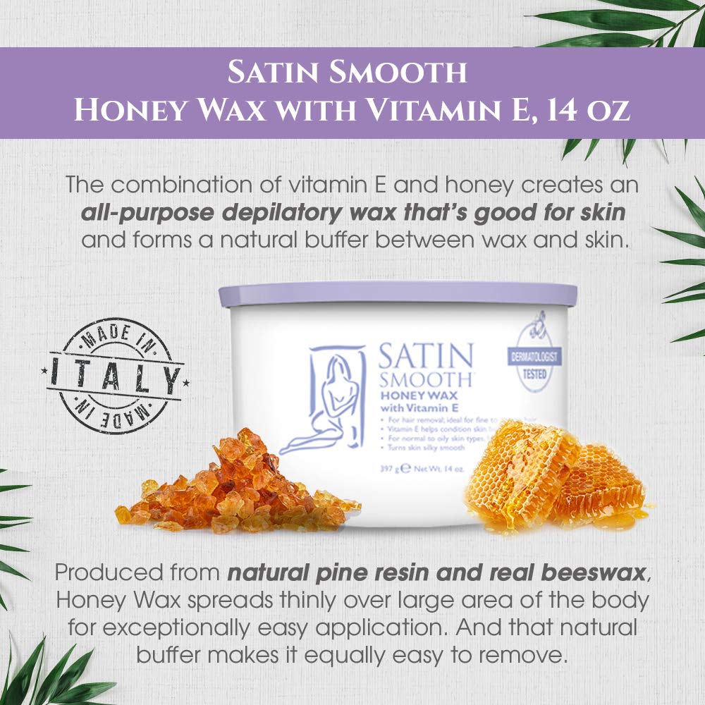 SATIN SMOOTH Honey Wax cream texture on skin demonstrates softening and comfort