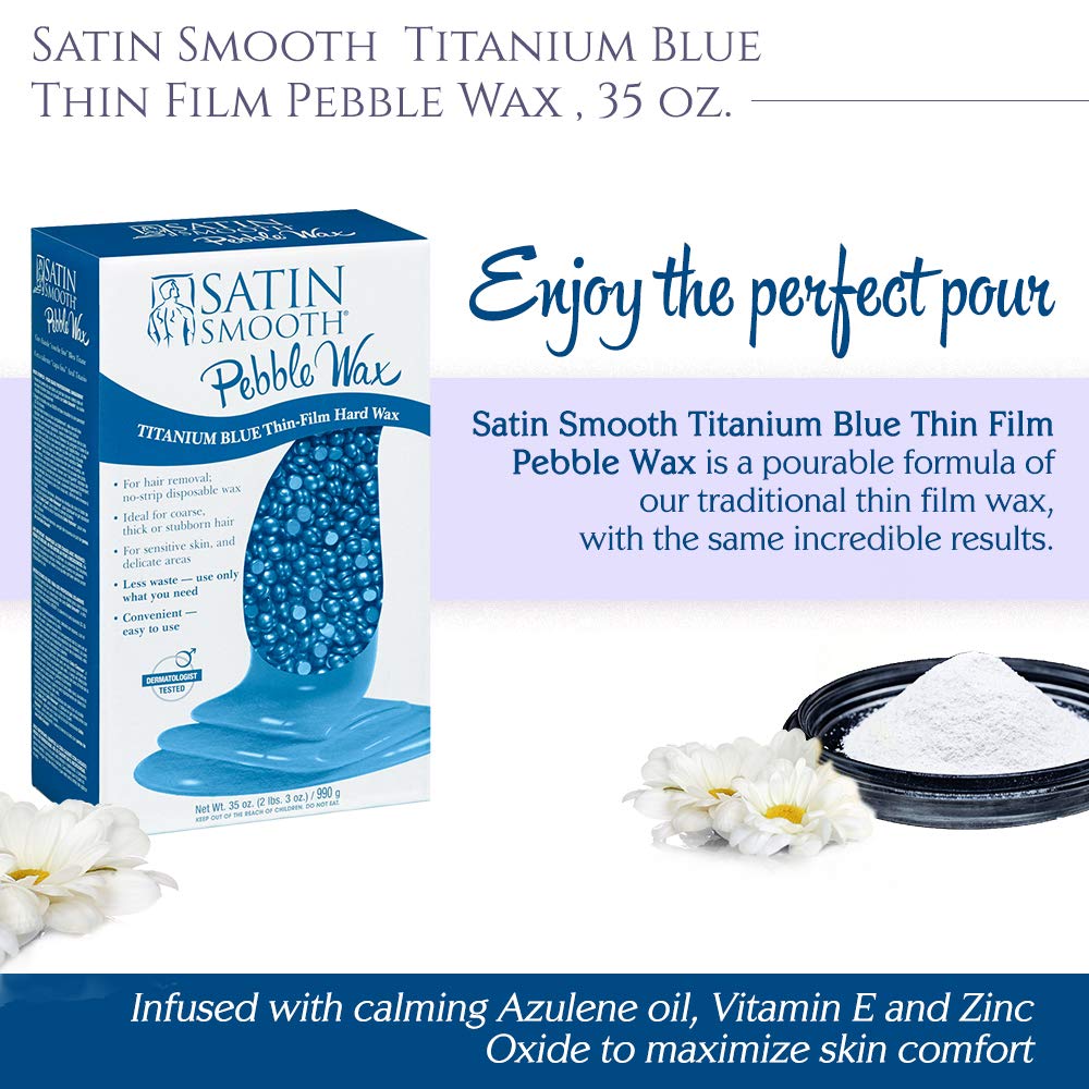 SATIN SMOOTH pebble-texture wax application ideal for efficient removal on coarse hair.
