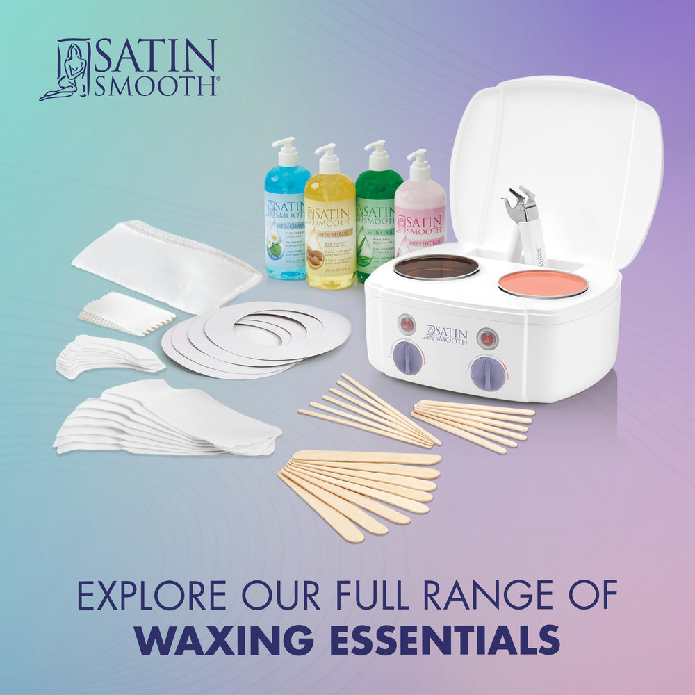 SATIN SMOOTH wax warmer sits neatly on countertops for studio or home use